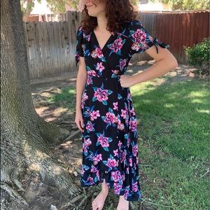 Francesca’s Floral Wrap Dress